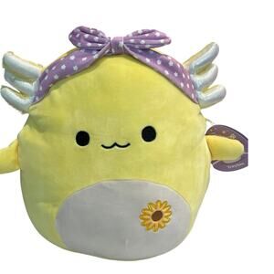 Squishmallows Treyton with headband and flower‎ - new with all tags Size 11"